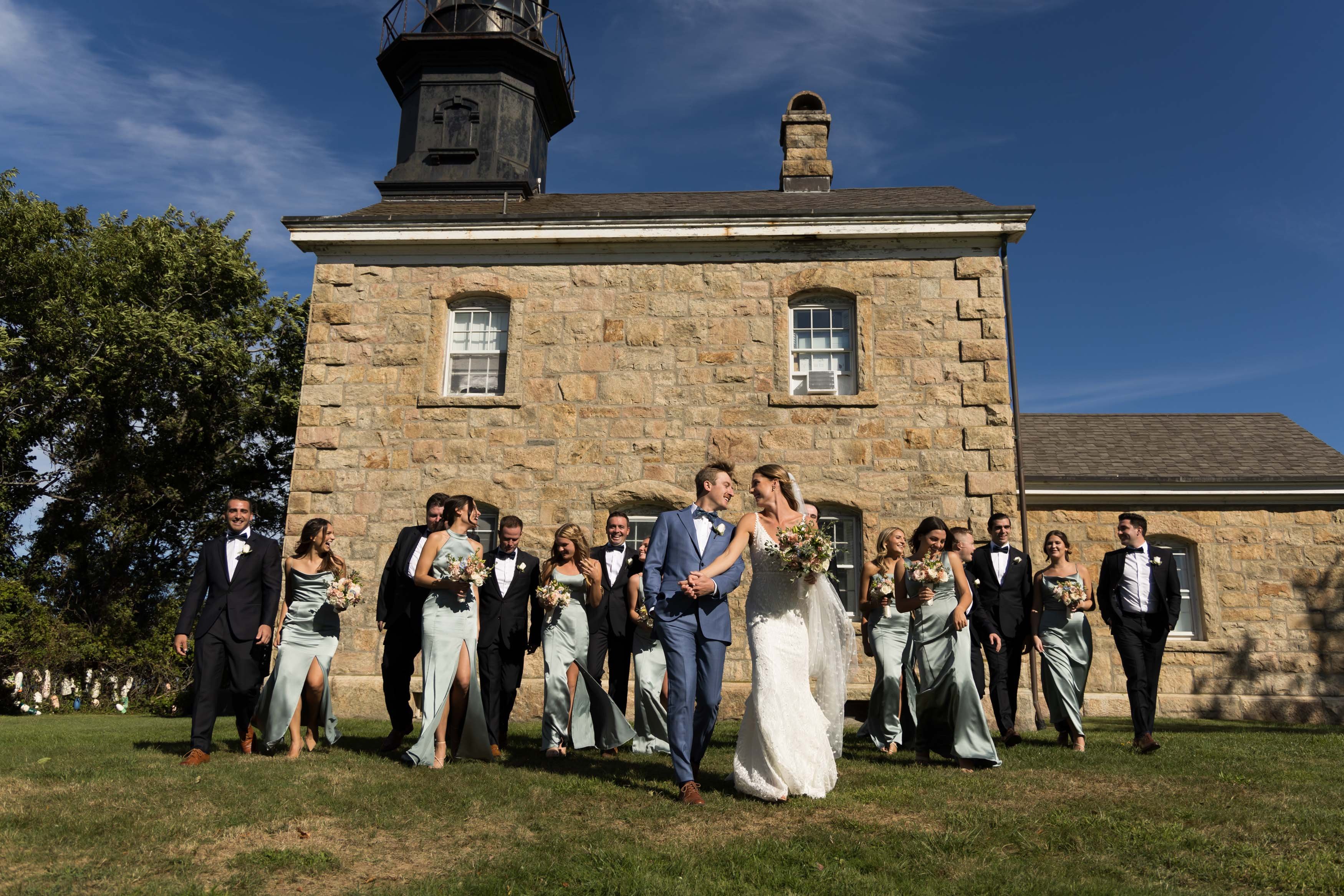 Lighthouse Wedding Photo - Bridal Party Pictures - Old Field Club