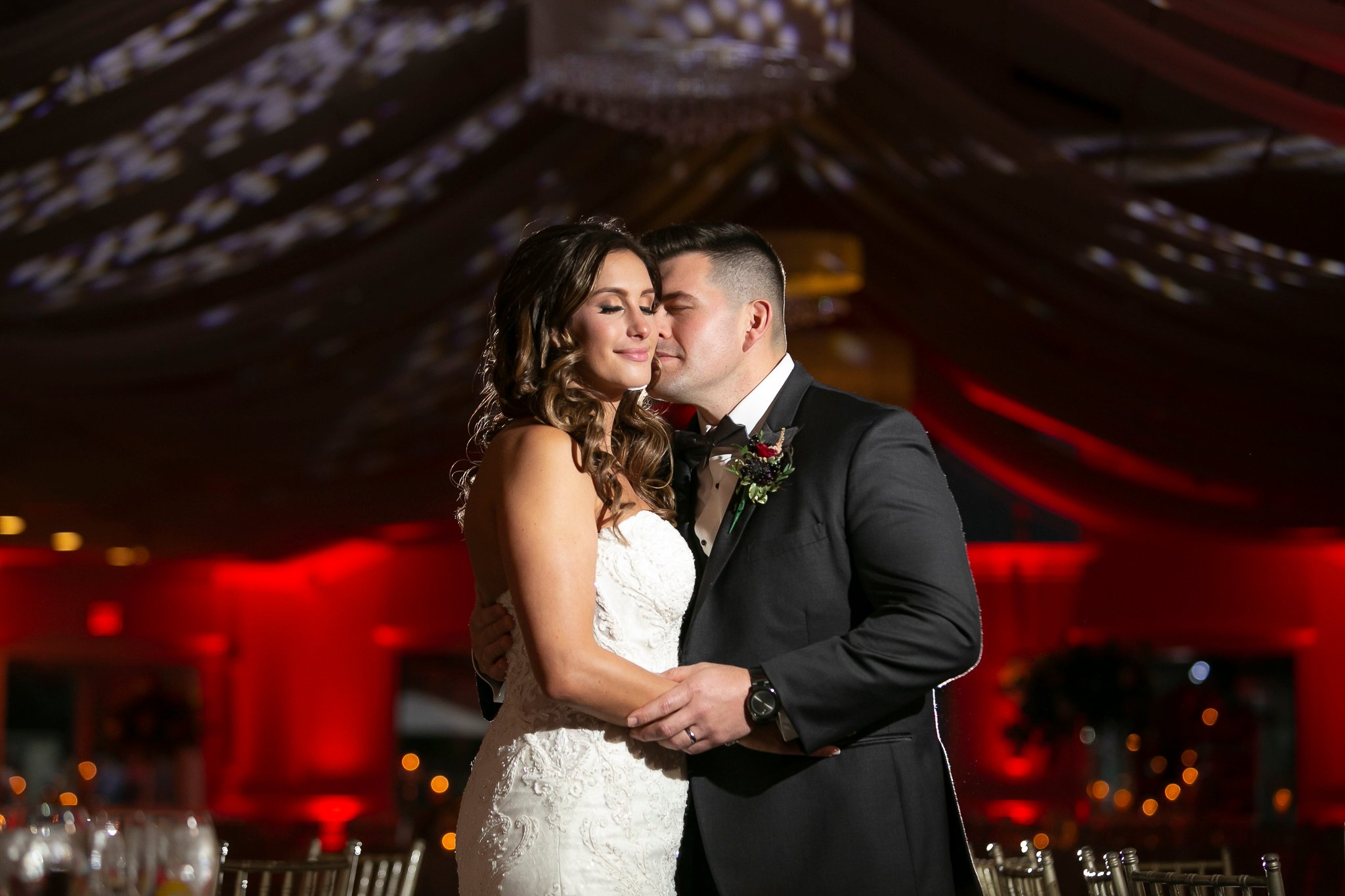 Flowerfield Celebrations - Bride and Groom Portrait in the Grand Ballroom