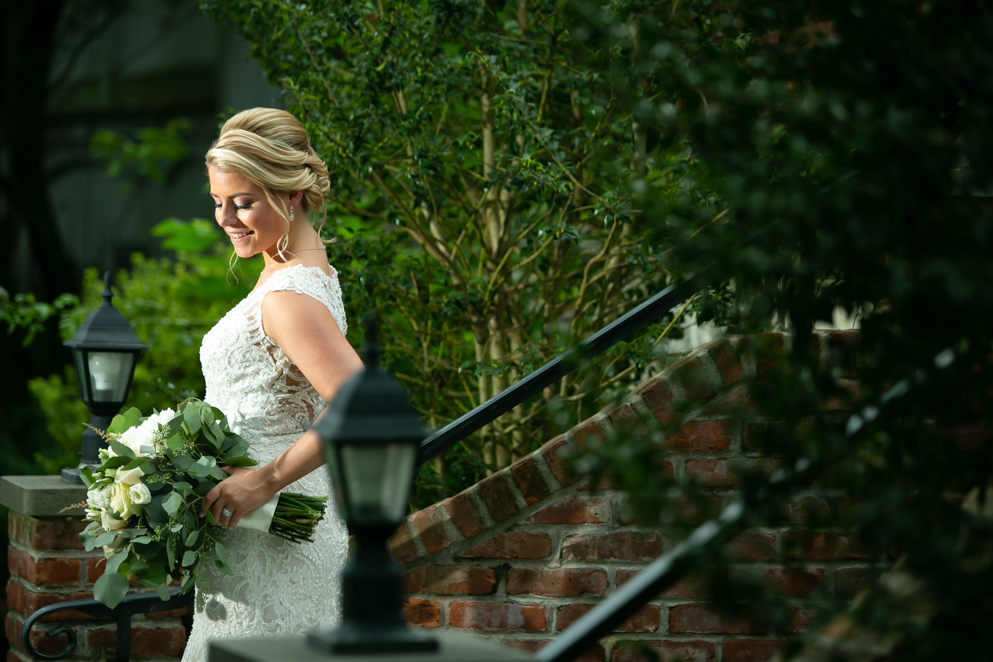 Light and Airy Wedding Photos at Fox Hollow | Garden Terrace Room