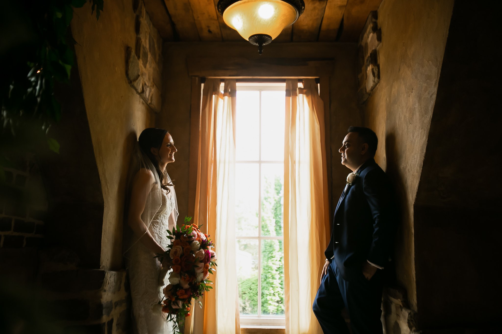Inn at New Hyde Park - Tuscany Room Wedding Photo of a Bride and Groom