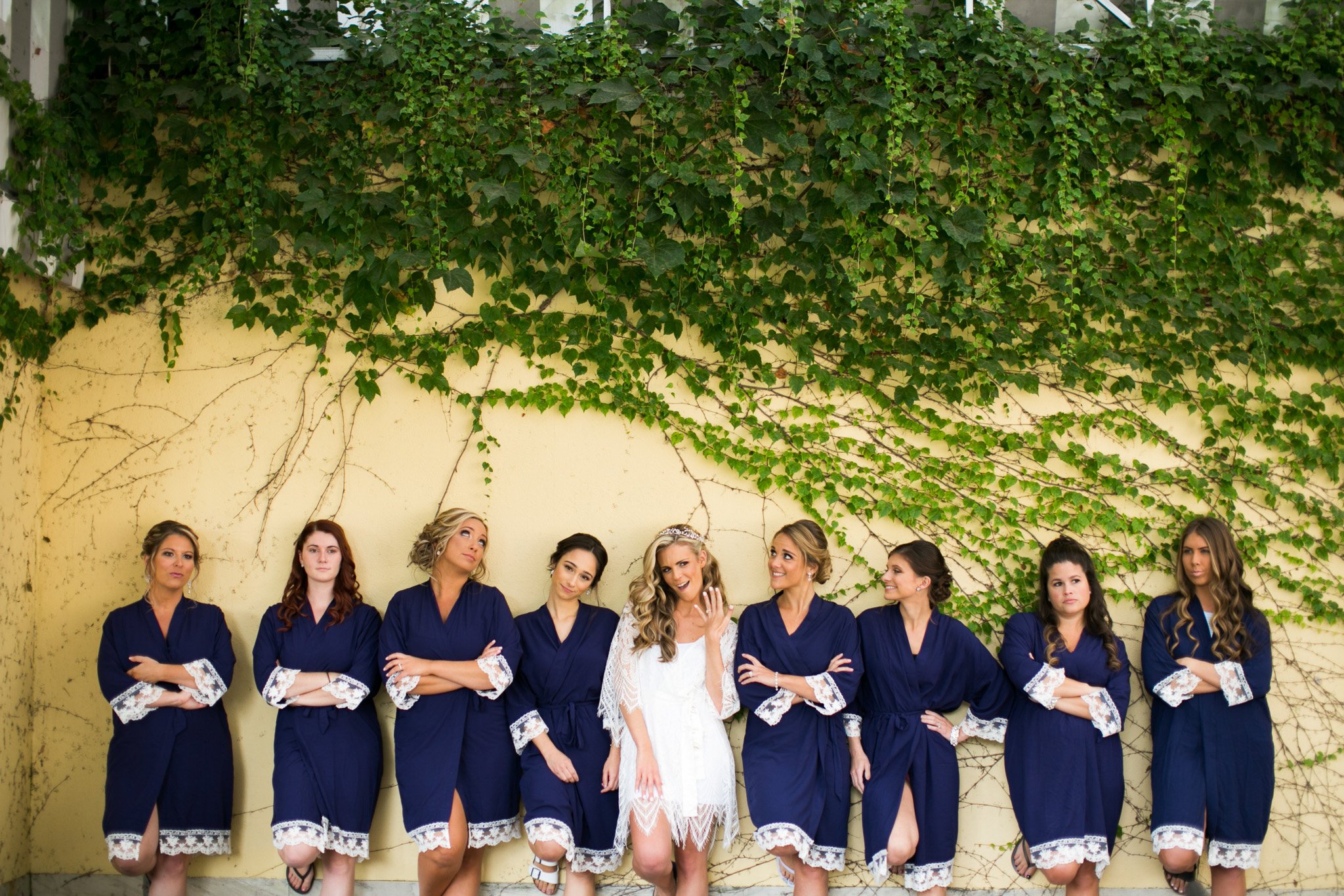 Bride with bridesmaids - Mansion at Oyster Bay Wedding Photo