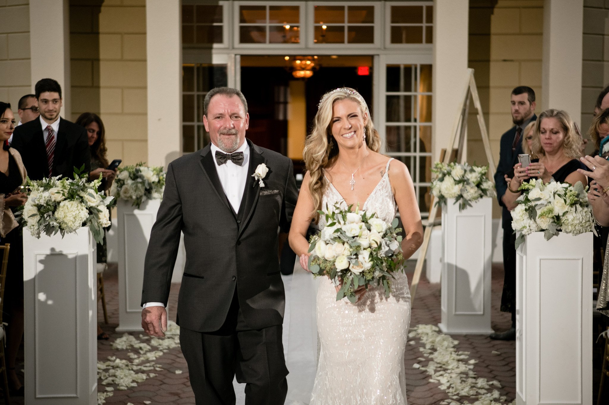Bride walking down the aisle - Mansion at Oyster Bay Image