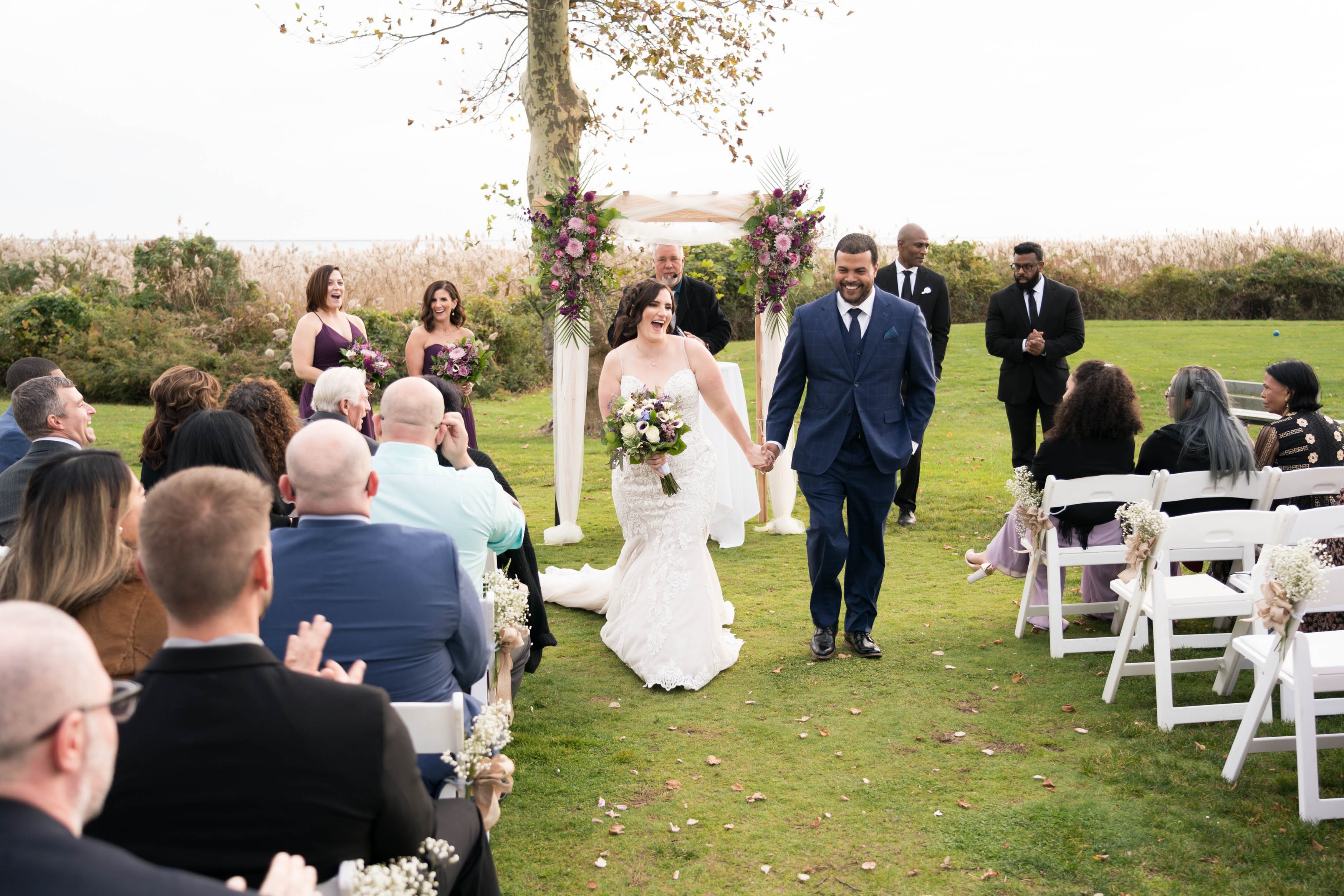 The Mansion at West Sayville - Outdoor Ceremony - Real Wedding Photos
