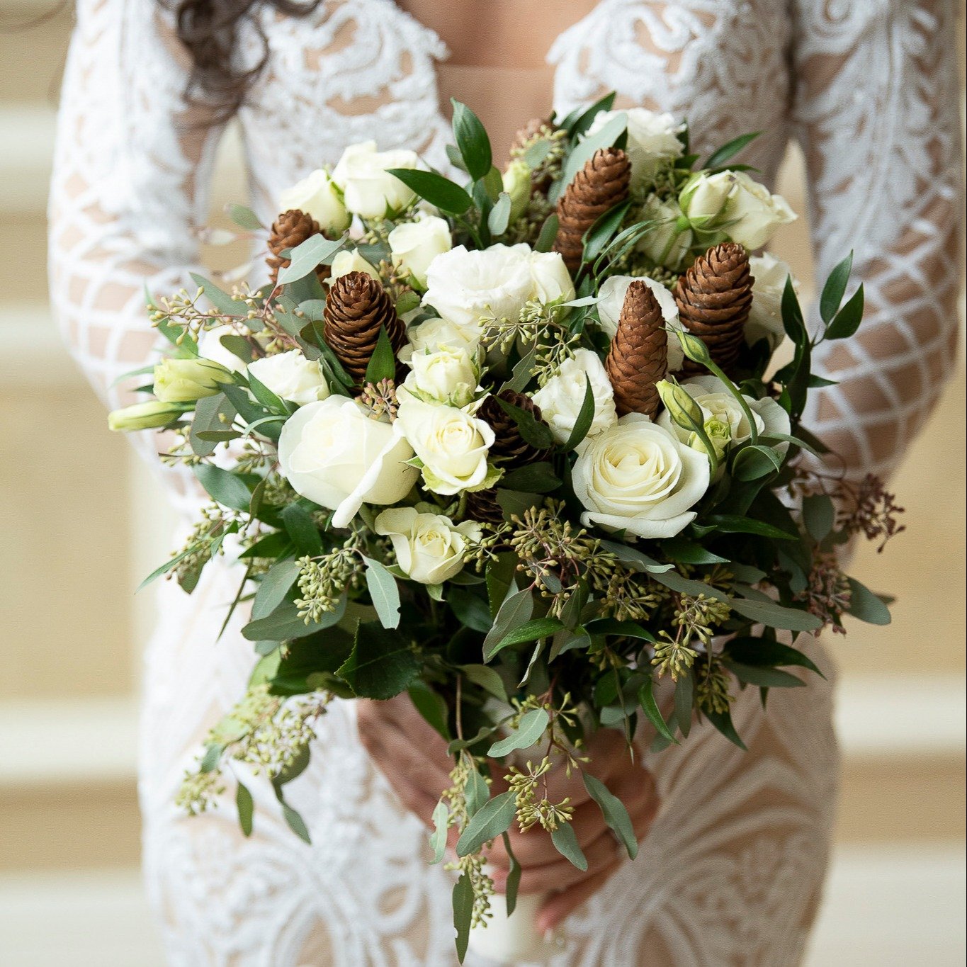 Bride holding her bouquet | Lotus Wedding Photography 