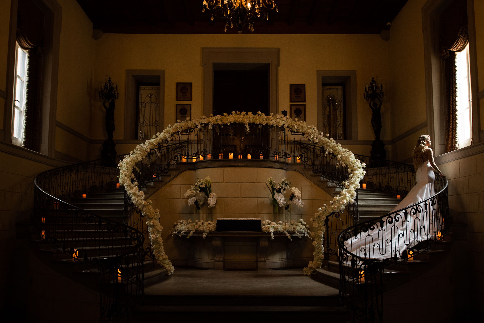 Oheka Castle's Grand Entrance | Lotus Wedding Photography 
